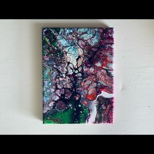 “Dog Park” Original Pour Painting on canvas